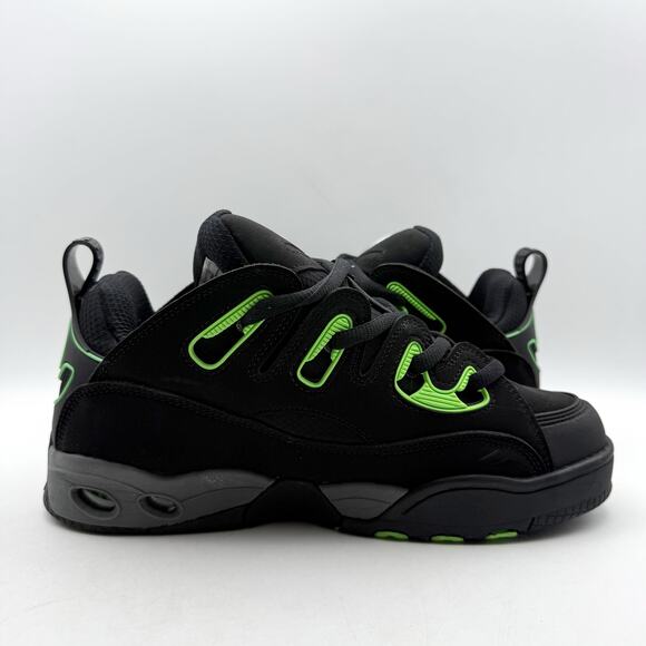 Osiris Mens D3 E Sneakers US 8 EU 40.5 Black Green Athletic EUC main image 4